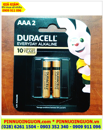 Duracell MN2400-LR03, Pin AAA Duracell MN2400-LR03 Everyday Alkaline 1.5v /Loại vỉ 2viên